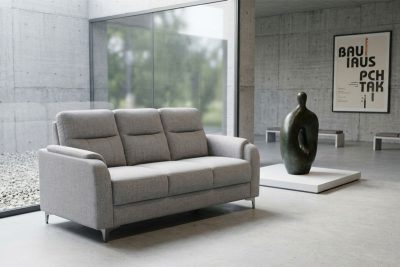 Astra Compact 3 Seater Sofa (Pet Friendly Fabric, Grey)