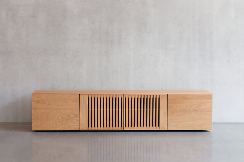 Callisto Wood TV Console (Solid Oak Wood)