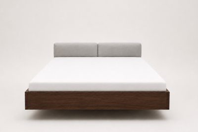 Lauren Wood Bed Frame - Walnut Stain (Solid Oak Wood)