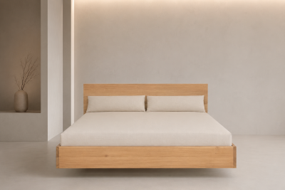 Lisandro Wood Bed Frame (Solid Oak Wood)